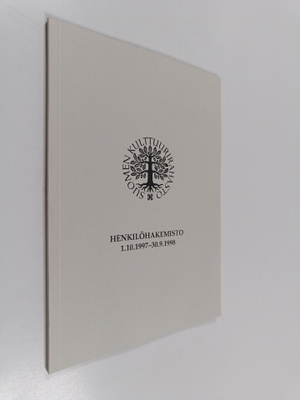 Suomen kulttuurirahaston henkilöhakemisto 1.10.1997-30.9....