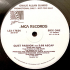 ONAJE ALLAN GUMBS: Quiet passion. 12" PROMO - pikkukuva 2
