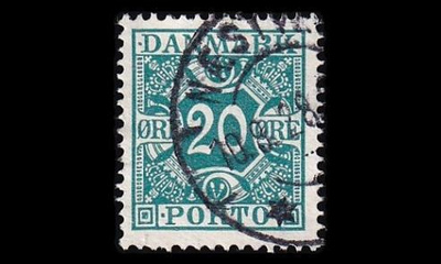 Tanska PORTO_14 o 20 öre tasainen tausta (1921)