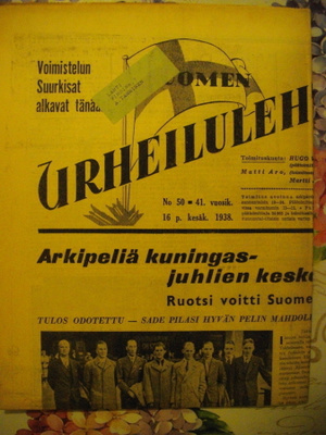 Suomen Urheilulehti Nro 50/1938 (26.10)