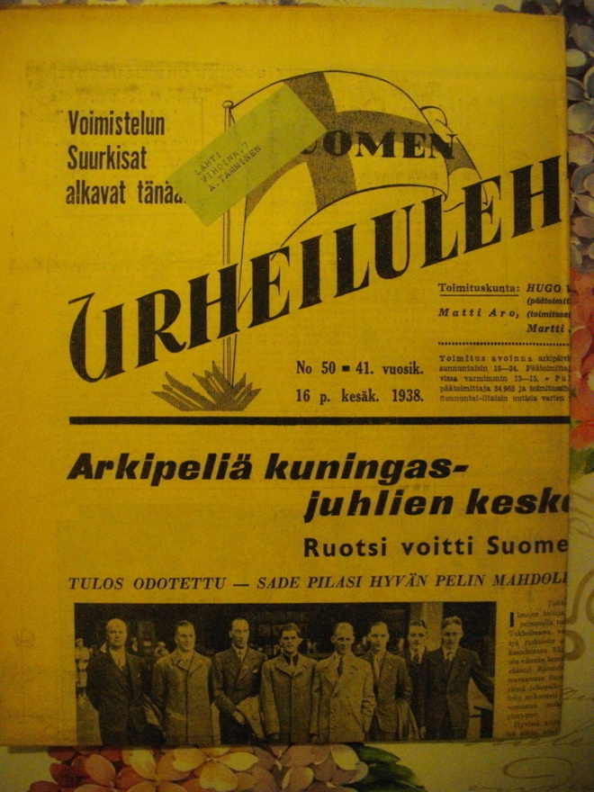 Suomen Urheilulehti Nro 50/1938 (26.10)
