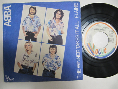 ABBA The Winner Takes It All 7" sinkku Ranskalainen