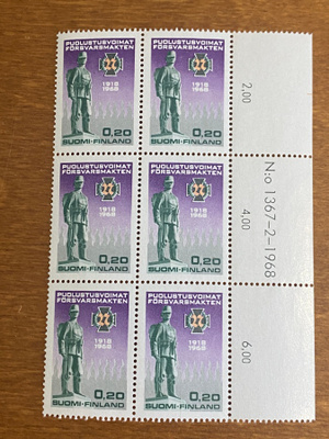 PUOLUSTUSVOIMAT 50 VUOTTA 0,20MK NUMERO KUUSILO**