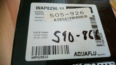 Toyota 1.8 Vesipumppu Open Parts WAP8296.10, 590-866
