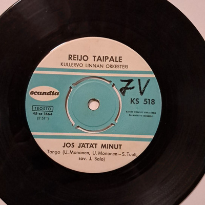 Reijo Taipale – Jos Jätät Minut, Vaaralliset Huulet. V.1964