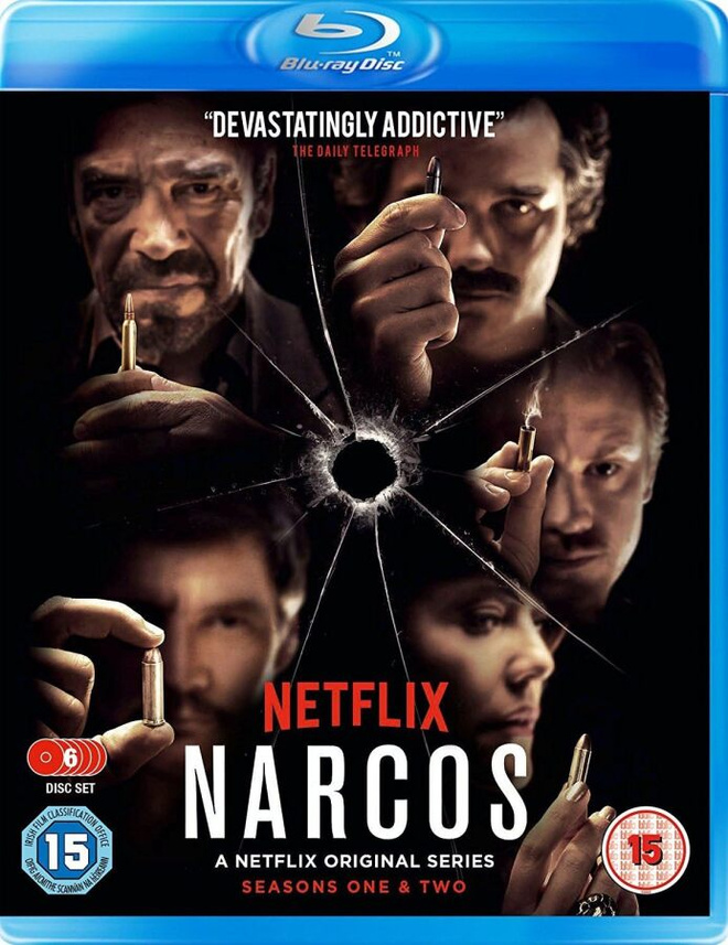 Narcos - Season 1 & 2 -Blu-ray "boksi" 6 levyä