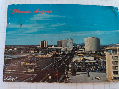 Vanha postikortti, Phoenix Arizona 1971