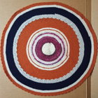 Pyöreä värikäs villamatto 87x87 cm - pikkukuva 1
