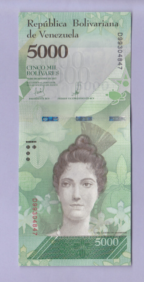Venezuela 5000 Bolivares v.2017 UNC P-97