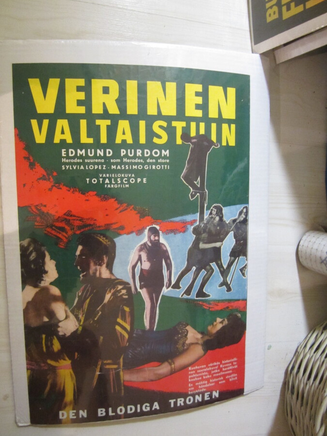 VANHA ORIG ELOKUVAJULISTE - VERINEN VALTAISTUIN
