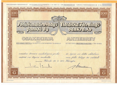 OKK obligatio Pohjoismaiden Yhdyspankki, PYP, SYP 1971