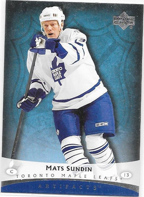 2005-06 UD Artifacts #95 Mats Sundin Toronto Maple Leafs