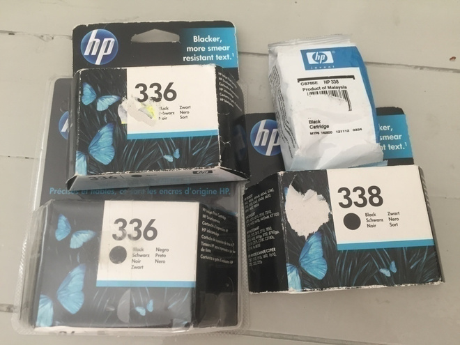 HP 336 (2kpl) ja HP 338 (3 kpl)