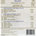 Johannes Brahms : Sellosonaatteja - NAXOS - CD - pikkukuva 2