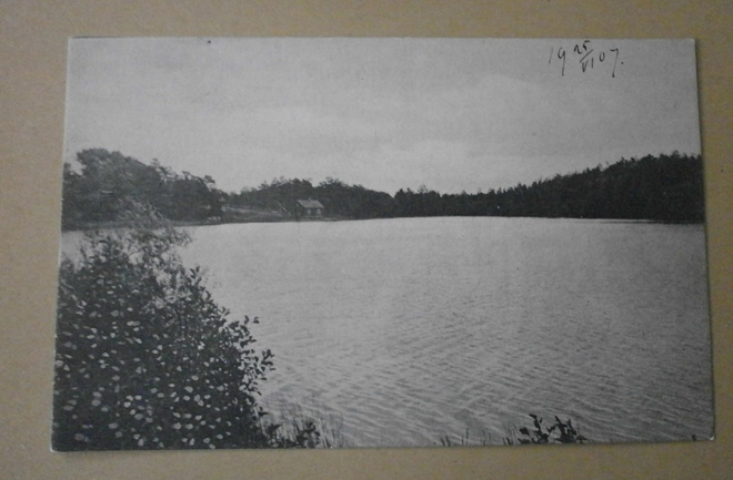 Åland, Jomala, rantanäkymä, asutusta, mv pk, p. 1907
