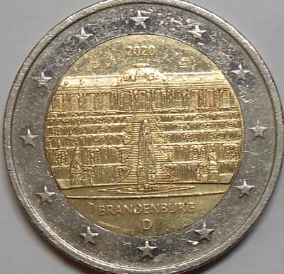 Saksa. 2€ 2020 D "Brandenburg".