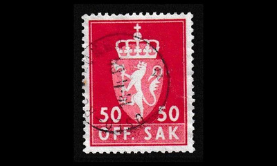 Norja 88x o Virkamerkki 50 öre x-pap (1962)