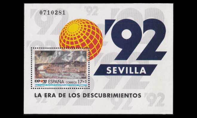 Espanja 3060BL43 ** Maailmannäyttely Sevilla (1992)