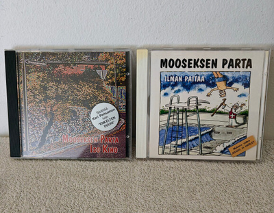 Mooseksen parta levyt Iso kiho ja Ilman paitaa.