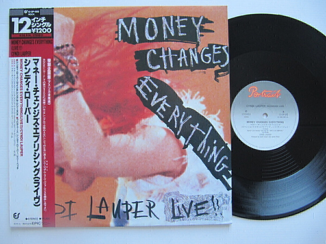 Cyndi Lauper Money Changes Everything  Japani OBI 12"sinkku