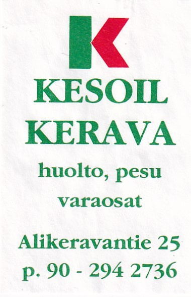 Kerava , Alikeravantie 25. Kesoil      s9/2