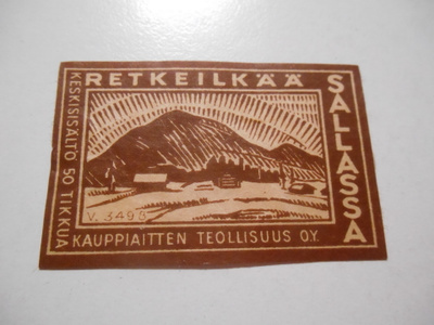TT Etiketti Retkeilkää Sallassa V.3498