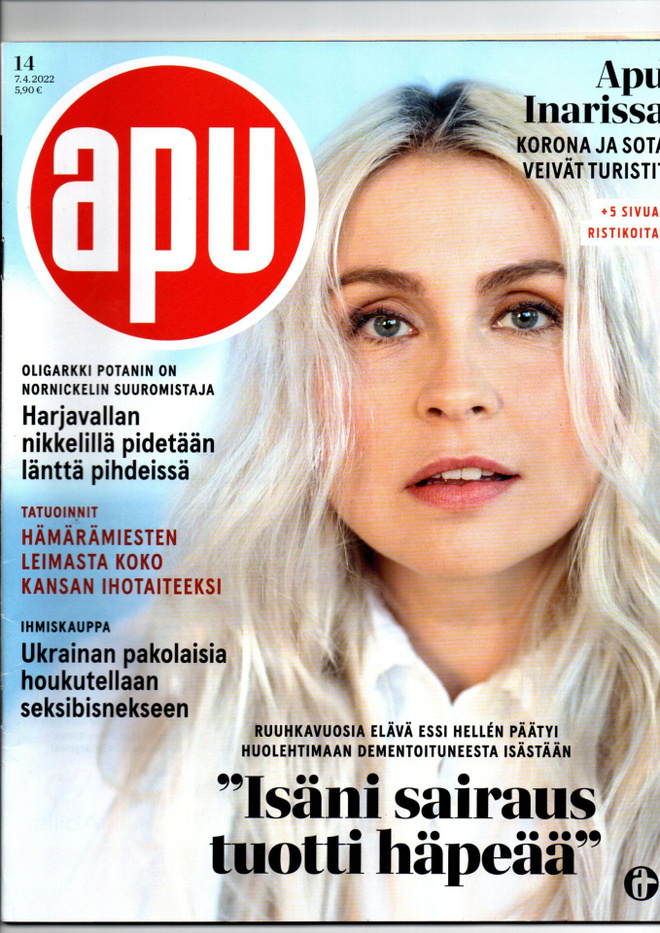 Apu n:o 14 2022 Essi Hellen. Tatuointi. Annastiina. Ukraina