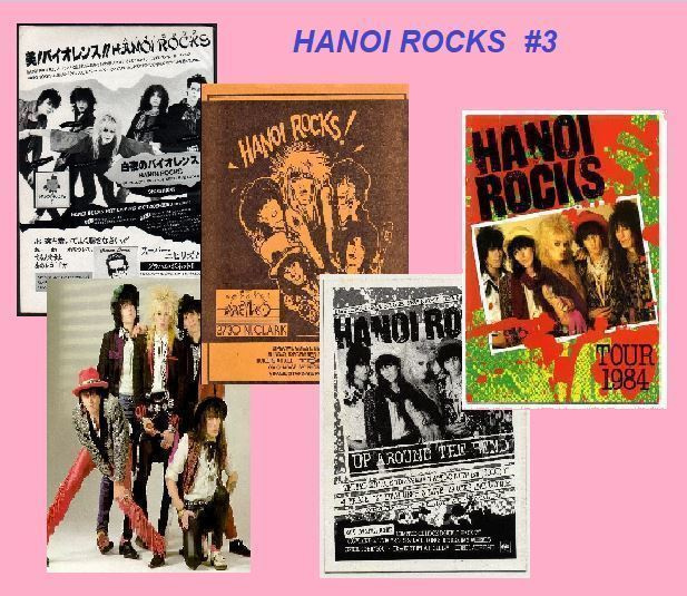 HANOI ROCKS --- julistesetti 5kpl --- 21cm x 30cm #3