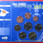 2001 ESPANJA 1c- 2euro Karlspreises BU setti - pikkukuva 1