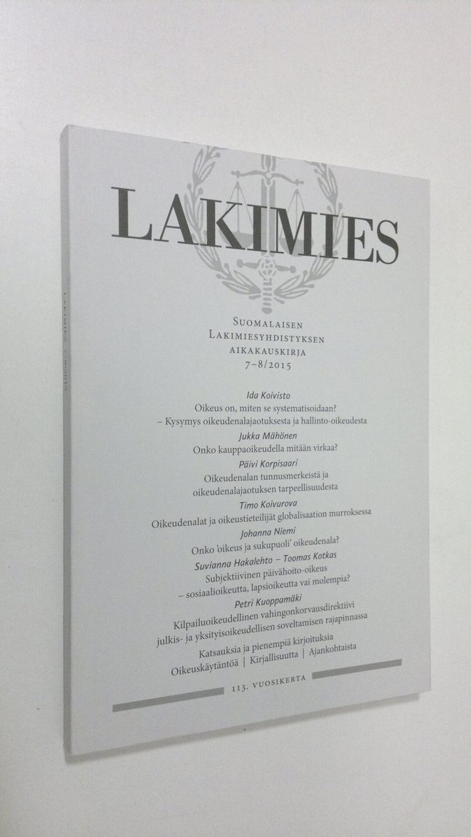 Lakimies 7-8/2015