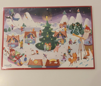Partiolaisten adventtikalenteri 2024 + pakettikortit