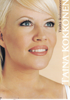 Taina Kokkonen .  laulaja, fanikortti.nimmari.  e303