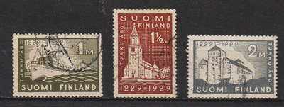 1929 Turun 700-vuotis juhlamerkit leimattuina