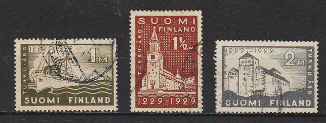 1929 Turun 700-vuotis juhlamerkit leimattuina