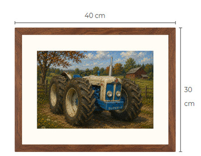 Uusi Fordson County traktori art print 30 cm x 40 cm