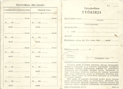 Työvelvollisen Työkirja