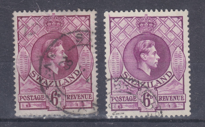 Swazimaa 1938 Mi 33 A ja C