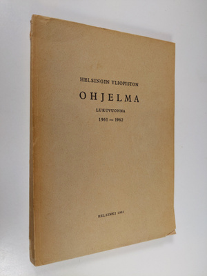 Helsingin yliopiston ohjelma lukuvuonna 1961-1962