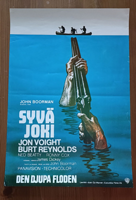 SYVÄ JOKI vanha elokuvajuliste (Burt Reynolds)