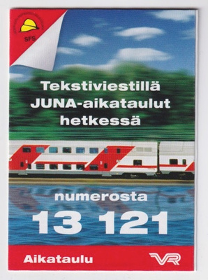 VR:n pieni juna-aikatalu vuodelta 2001