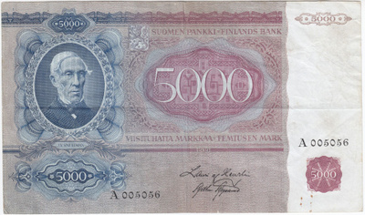 5000 Markkaa 1939 kl.4