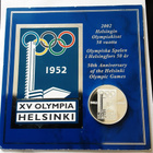 Muistomitalli 1952 Helsingin XV olymialaiset 2002 avaamaton - pikkukuva 1