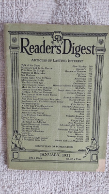Readers Digest 1931 january - Valitut Palat