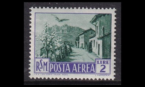 San Marino 442 ** Lentoposti 2 L (1950)