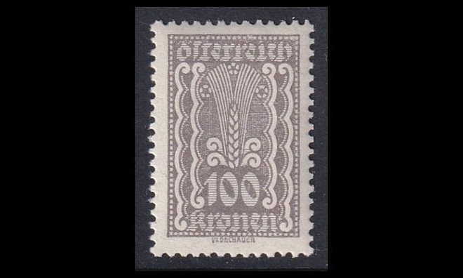Itävalta 378 ** Käyttösarja maatalous 100 Kr (1922)