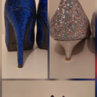 Kahdet korkokengät 38 glitter siniset ja hopeiset - pikkukuva 1