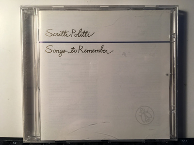 SCRITTI POLITTI: Songs To Remember, CD