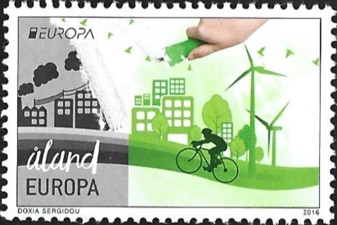 ÅL 2016 Eurooppa-merkki Think Green Europa  ** LaPe 414