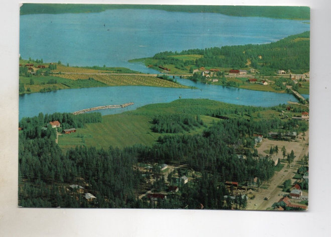 Hyrynsalmi: ilmakuva ( Karhumäen Velj. väri n:o 605)
