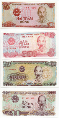4 kpl seteleitä Vietnamista